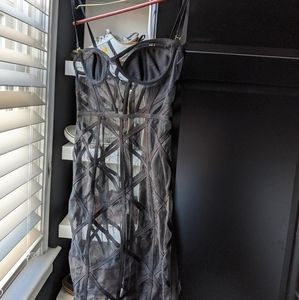 House of CB Black peekaboo dress